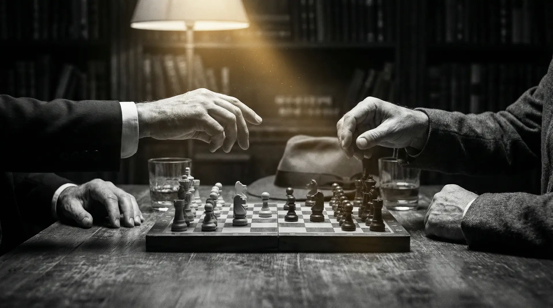 按摩小子 艺术探索系列 - 非线性叙事，棋盘上的对弈象征命运的交错